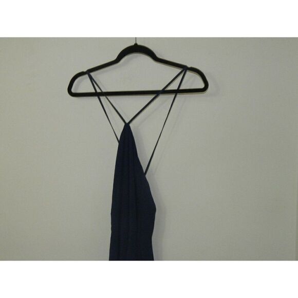 Lulu's Dress Blue Magic in the‎ Air Navy Blue Lace-Up Maxi Dress - Picture 6 of 7